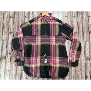 Polo Ralph Lauren Patchwork Plaid Shirt sz L color pulple multicolor NWT VGT